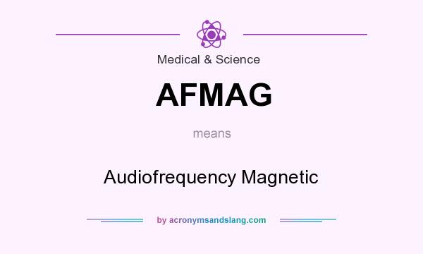 What does AFMAG mean? It stands for Audiofrequency Magnetic