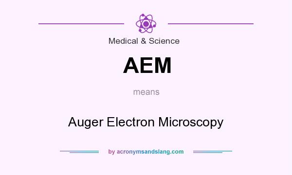What does AEM mean? It stands for Auger Electron Microscopy