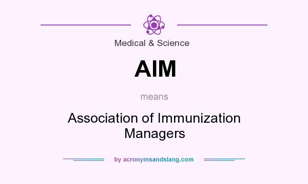 What does AIM mean? It stands for Association of Immunization Managers