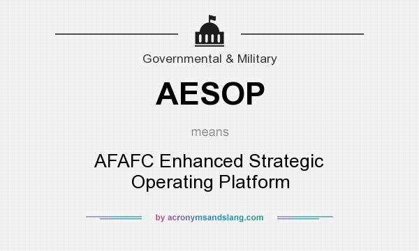 What does AESOP mean? It stands for AFAFC Enhanced Strategic Operating Platform