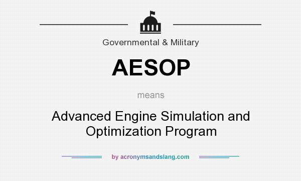 What does AESOP mean? It stands for Advanced Engine Simulation and Optimization Program