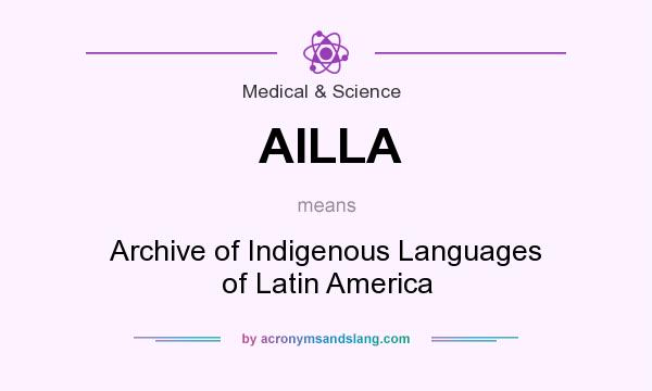 What does AILLA mean? It stands for Archive of Indigenous Languages of Latin America