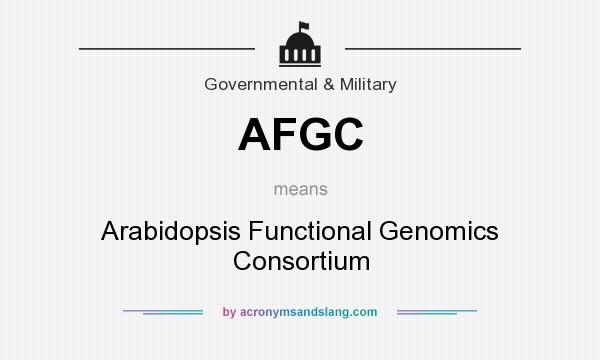 What does AFGC mean? It stands for Arabidopsis Functional Genomics Consortium