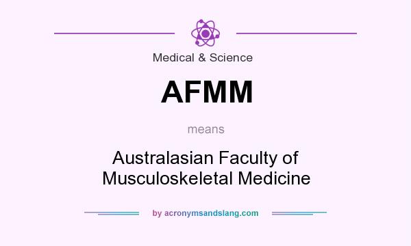 What does AFMM mean? It stands for Australasian Faculty of Musculoskeletal Medicine