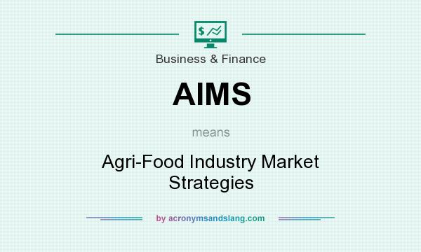 What does AIMS mean? It stands for Agri-Food Industry Market Strategies