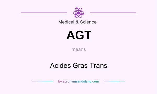 What does AGT mean? It stands for Acides Gras Trans