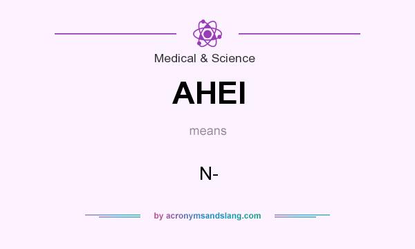 What does AHEI mean? It stands for N-