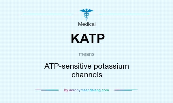 What does KATP mean? It stands for ATP-sensitive potassium channels