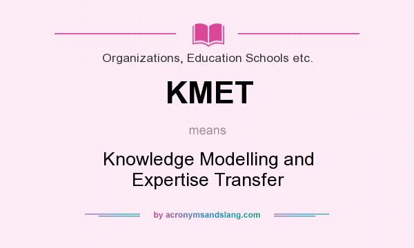 What does KMET mean? It stands for Knowledge Modelling and Expertise Transfer