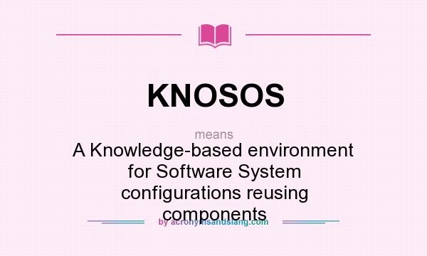 What does KNOSOS mean? It stands for A Knowledge-based environment for Software System configurations reusing components