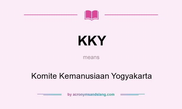 What does KKY mean? It stands for Komite Kemanusiaan Yogyakarta