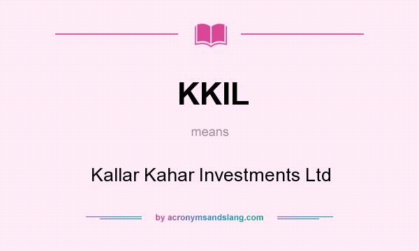 What does KKIL mean? It stands for Kallar Kahar Investments Ltd