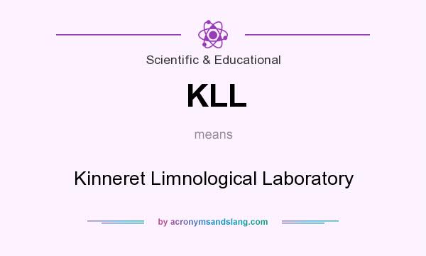 What does KLL mean? It stands for Kinneret Limnological Laboratory