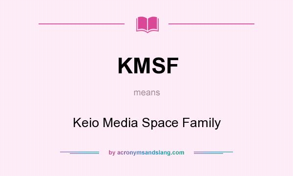 What does KMSF mean? It stands for Keio Media Space Family