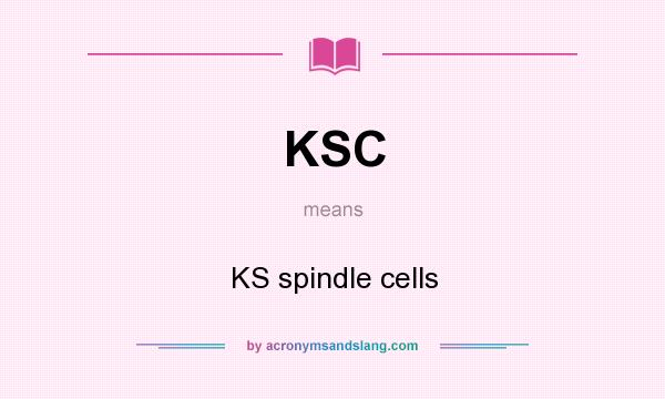What does KSC mean? It stands for KS spindle cells
