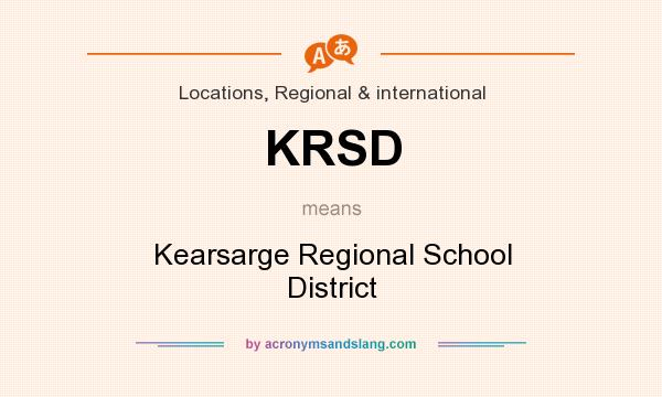 What does KRSD mean? It stands for Kearsarge Regional School District