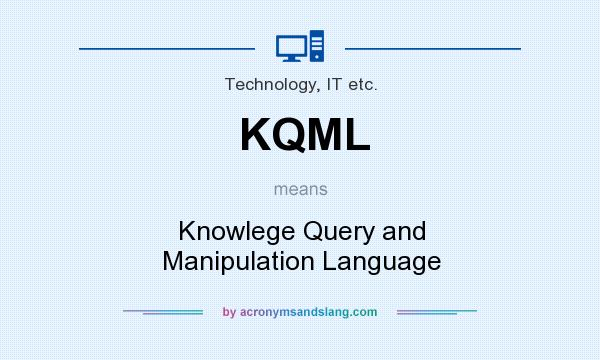 What does KQML mean? It stands for Knowlege Query and Manipulation Language