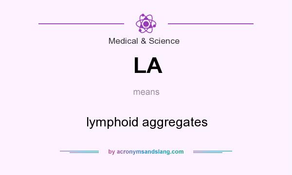 What does LA mean? It stands for lymphoid aggregates