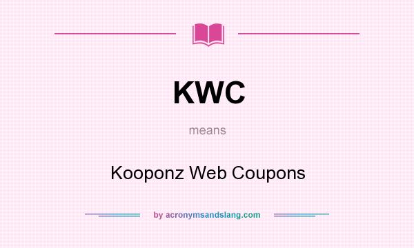 What does KWC mean? It stands for Kooponz Web Coupons
