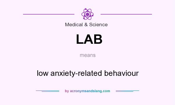 What does LAB mean? It stands for low anxiety-related behaviour