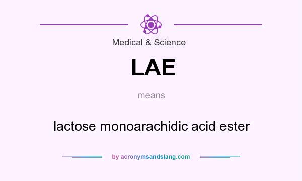 What does LAE mean? It stands for lactose monoarachidic acid ester