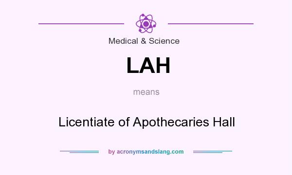 What does LAH mean? It stands for Licentiate of Apothecaries Hall