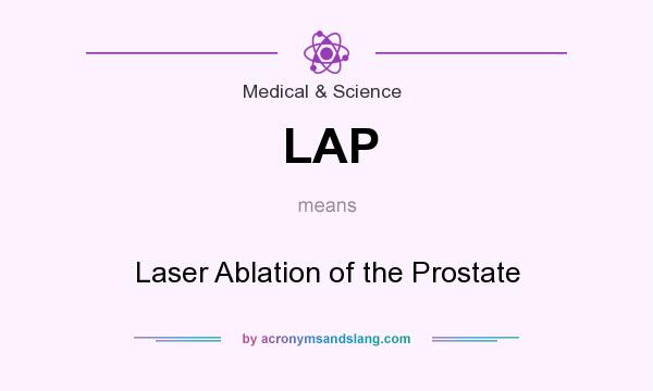 What does LAP mean? It stands for Laser Ablation of the Prostate