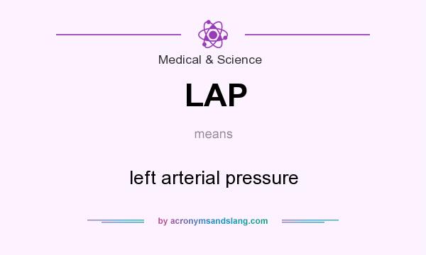 What does LAP mean? It stands for left arterial pressure