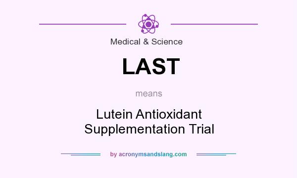 What does LAST mean? It stands for Lutein Antioxidant Supplementation Trial