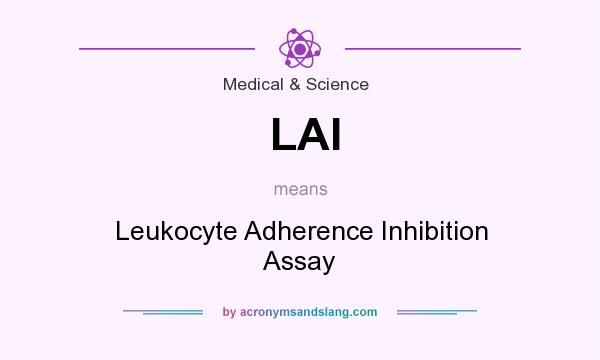 What does LAI mean? It stands for Leukocyte Adherence Inhibition Assay