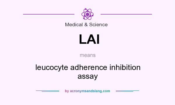 What does LAI mean? It stands for leucocyte adherence inhibition assay