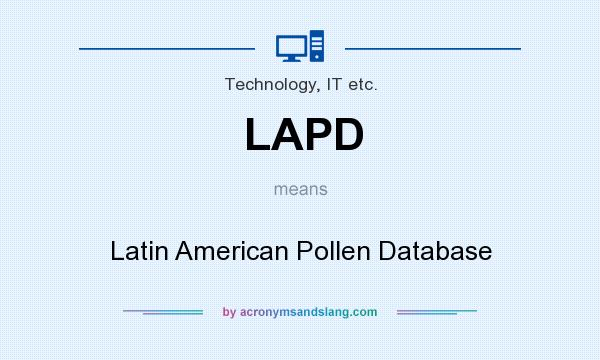 What does LAPD mean? It stands for Latin American Pollen Database