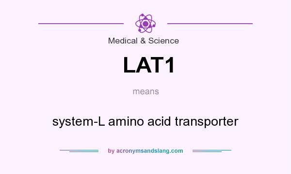 What does LAT1 mean? It stands for system-L amino acid transporter