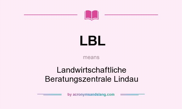 What does LBL mean? It stands for Landwirtschaftliche Beratungszentrale Lindau