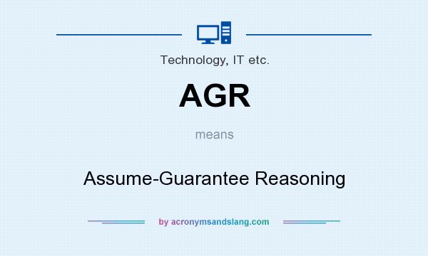 What does AGR mean? It stands for Assume-Guarantee Reasoning
