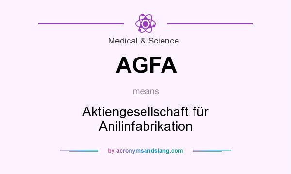 What does AGFA mean? It stands for Aktiengesellschaft für Anilinfabrikation
