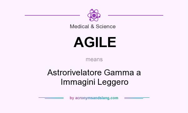 What does AGILE mean? It stands for Astrorivelatore Gamma a Immagini Leggero