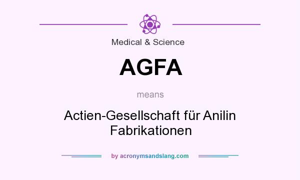 What does AGFA mean? It stands for Actien-Gesellschaft für Anilin Fabrikationen