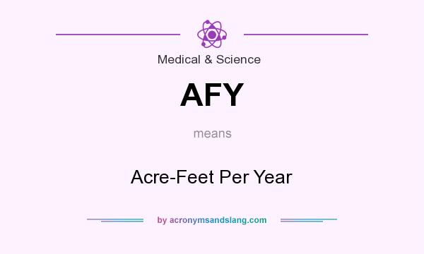 What does AFY mean? It stands for Acre-Feet Per Year