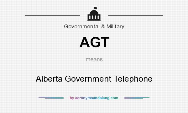 What does AGT mean? It stands for Alberta Government Telephone