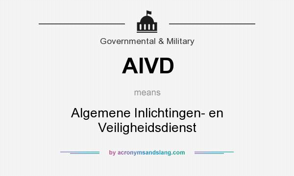 What does AIVD mean? It stands for Algemene Inlichtingen- en Veiligheidsdienst