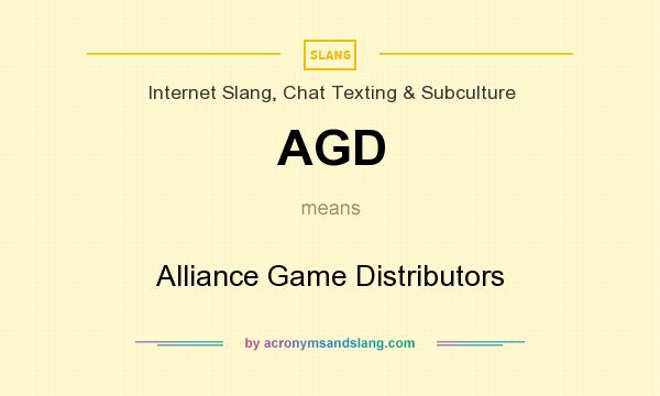 What does AGD mean? It stands for Alliance Game Distributors