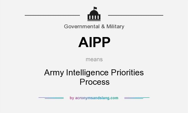 What does AIPP mean? It stands for Army Intelligence Priorities Process