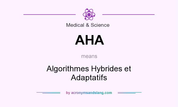 What does AHA mean? It stands for Algorithmes Hybrides et Adaptatifs