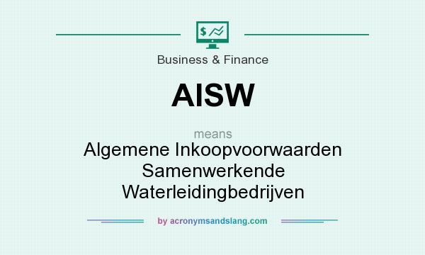 What does AISW mean? It stands for Algemene Inkoopvoorwaarden Samenwerkende Waterleidingbedrijven