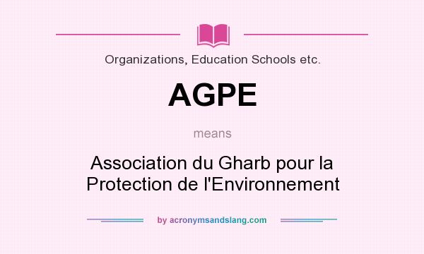 What does AGPE mean? It stands for Association du Gharb pour la Protection de l`Environnement