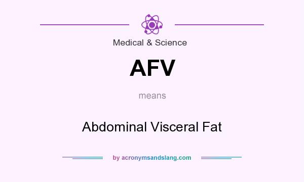 What does AFV mean? It stands for Abdominal Visceral Fat