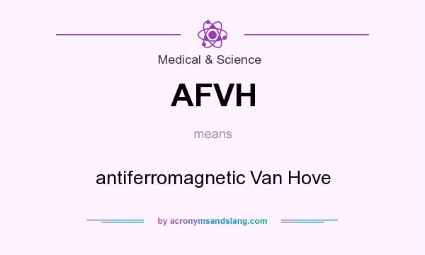 What does AFVH mean? It stands for antiferromagnetic Van Hove
