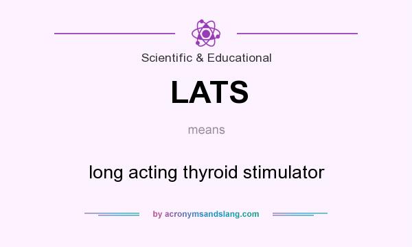 What does LATS mean? It stands for long acting thyroid stimulator