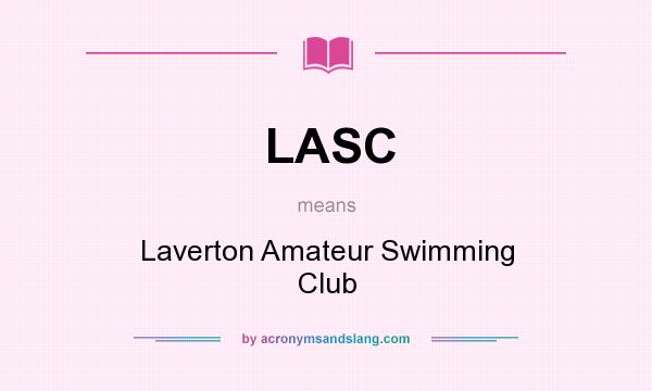 What does LASC mean? It stands for Laverton Amateur Swimming Club